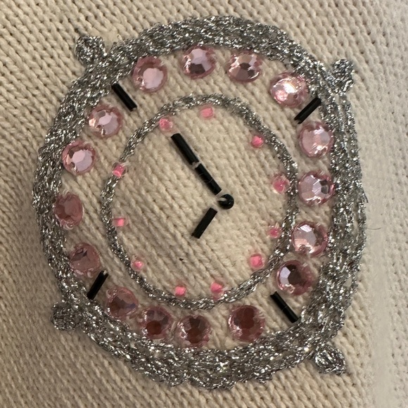 STORYBOOK KNITS Clock Watches Story Time VINTAGE Sweater Cardigan RARE Sz. M - Picture 2 of 8